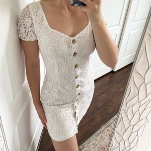 Abercrombie Lace Button Down Dress